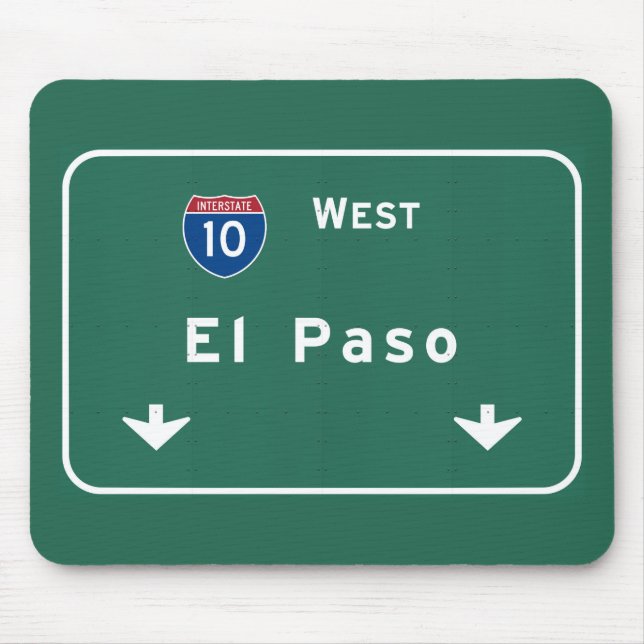 El Paso Texas tx Autobahn-Autobahn-Straße: Mousepad (Vorne)