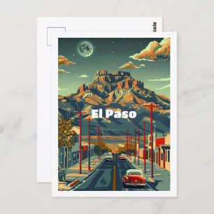 El Paso Texas USA Der berühmte Reiseplatz Postkarte