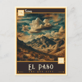El Paso, Texas | VINTAG Postkarte