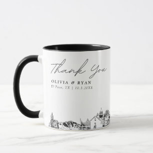El Paso Wedding Simple Custom Coffee Tasse