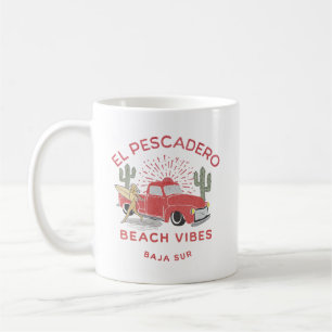 El Pescadero Beach Vibes vintage Kaffeetasse