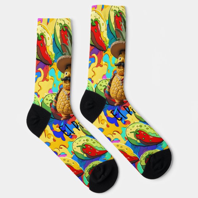 El PinCho Crew Socks - Ananas Imperium Socken (Rechts)