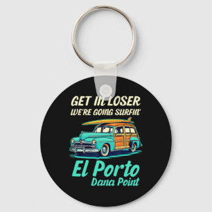 El Porto Beach Surf Dana Point Frauen Männer Vinta Schlüsselanhänger