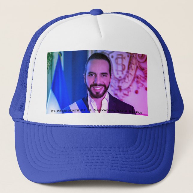 El presidente de El Salvador, Nayib Bukele Truckerkappe (Vorderseite)