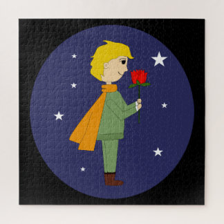 El principito admirando su rosa puzzle
