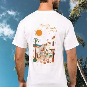 El puerto de santa María Spanien weiße Stadt Kleid T-Shirt