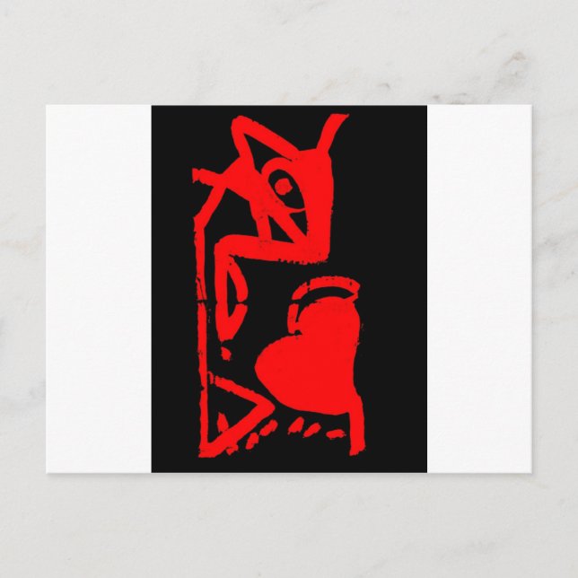 El raton comiendo corazón postkarte (Vorderseite)