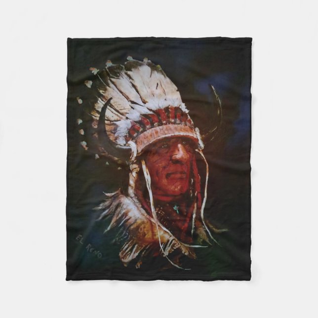 "El Reno Chief" Fleece Blanket (Vorderseite)