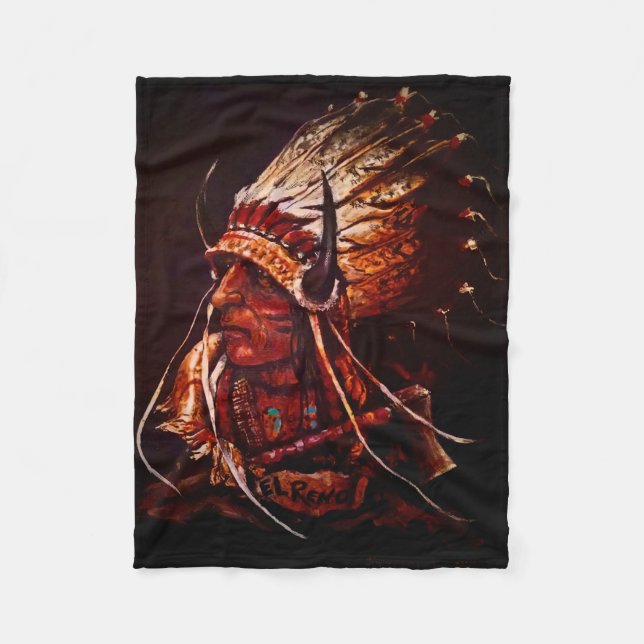 "El Reno Chief" Fleece-Decke Fleecedecke (Vorderseite)