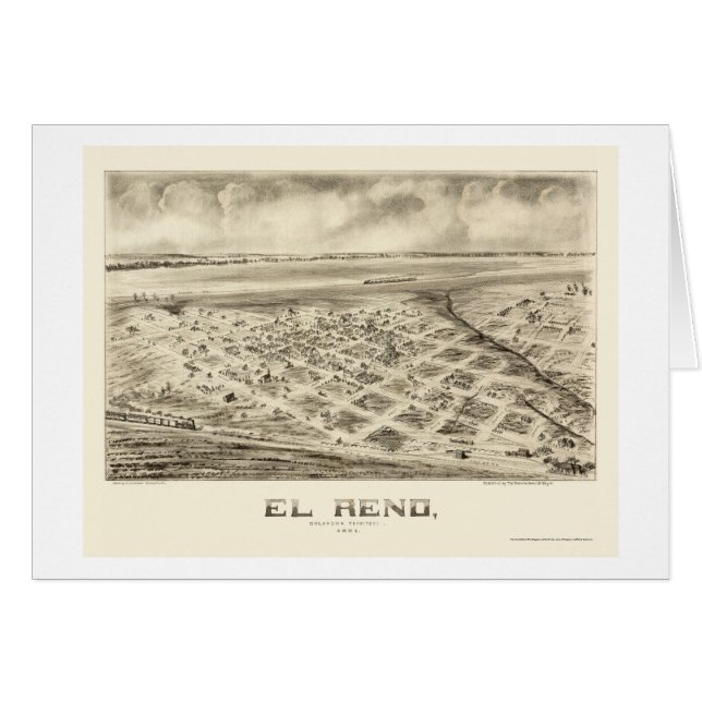 EL Reno, O.K. panoramische Karte - 1891 (Vorderseite (Horizontal))