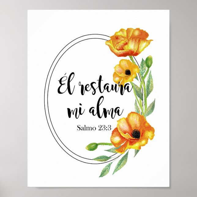 El restaura mi alma Póster Poster (Vorne)