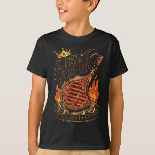 El Rey De La Carne Asada Grillen Cookout Master Ki T-Shirt