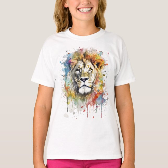 El rey del color - Un león majestuoso  T-Shirt (Vorderseite)