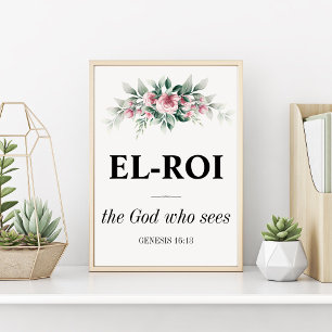 El Roi Wall Art Christliche Bibelverse Poster