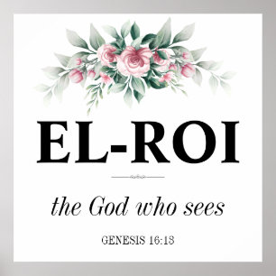 El Roi Wall Art Christliche Bibelverse Poster