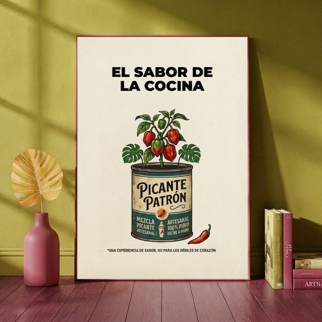 El Sabor De La Cocina Retro Hot Sauce Plakat (Von Creator hochgeladen)