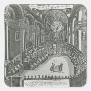 El Sacrosanto Concilio General de Trento Quadratischer Aufkleber