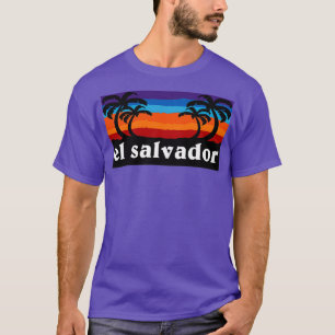 El Salvador Beach Sunset Palm Tree Außensurfen T-Shirt