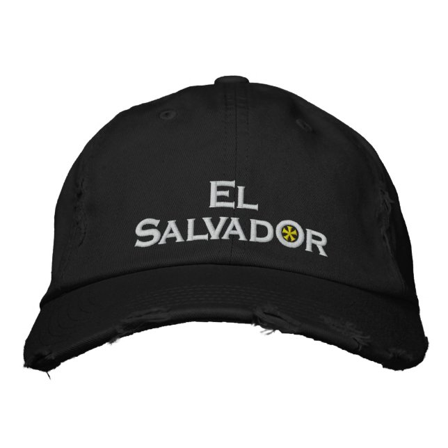 El Salvador Bestickte Baseballkappe (Vorderseite)