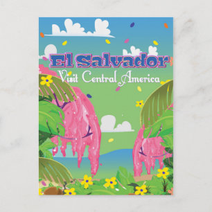 El Salvador Cartoon-Reise Druck. Postkarte