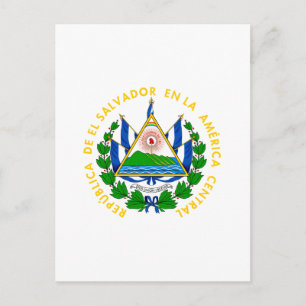 El Salvador - Emblem/Fahne/Wappen/Symbol Postkarte