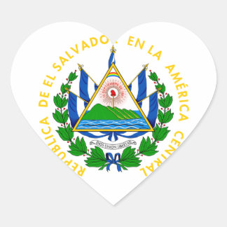 El Salvador - emblem/flag/coat of arms/symbol Herz-Aufkleber
