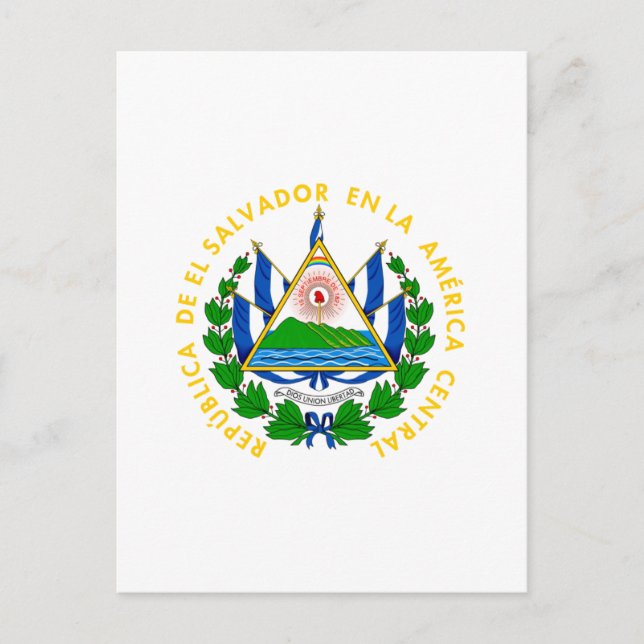 El Salvador - emblem/flag/coat of arms/symbol Postkarte (Vorderseite)