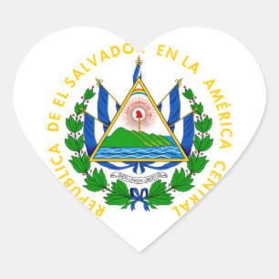 El Salvador - Emblem/Flagge/Wappen/Symbol Herz-Aufkleber