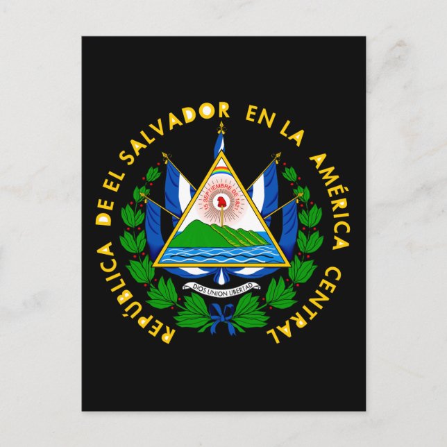 el salvador Emblem Postkarte (Vorderseite)
