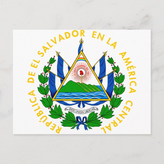 el salvador Emblem Postkarte (Vorderseite)