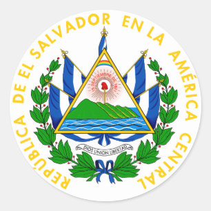 el salvador Emblem Runder Aufkleber