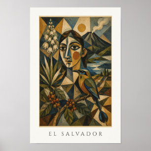 El Salvador Erbe Kunst Mittelamerika Reise Poster