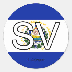 El Salvador Euro-Sticker Runder Aufkleber