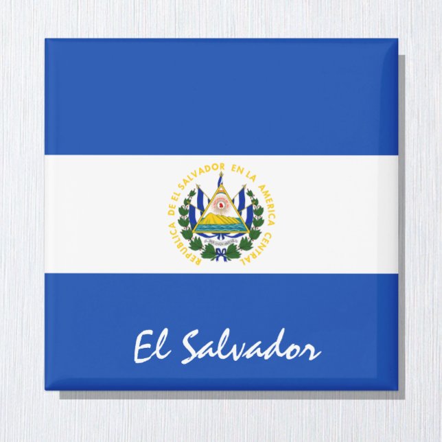 El Salvador Fahne & Amerika Urlaubs- und Sportfans Magnet (Von Creator hochgeladen)