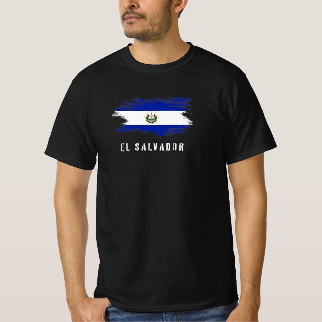 El Salvador Fahne, Bandera de el Salvador, Pupusas T-Shirt (Vorderseite)