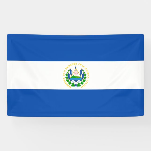 El Salvador-Fahne Banner (Horizontal)