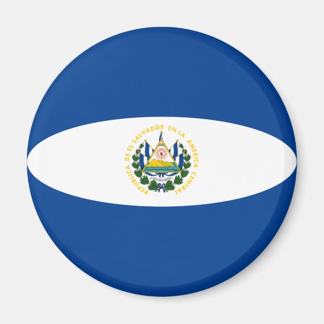 El Salvador Fisheye Flag Magnet (Vorne)