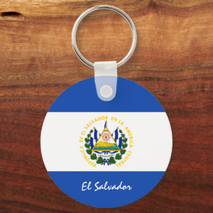 El Salvador Flag & El Salvador, Patrioten/Sport Schlüsselanhänger