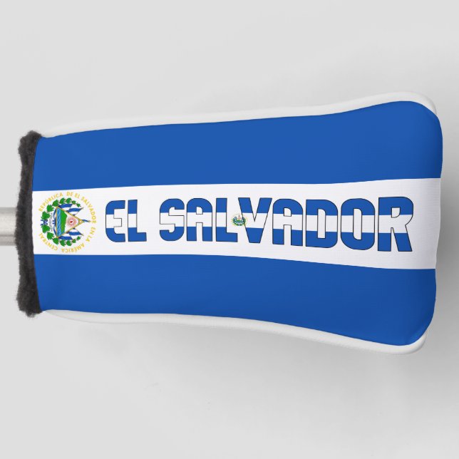 El Salvador Flag Gorgetic Patriotic Golf Headcover (Vorderseite)