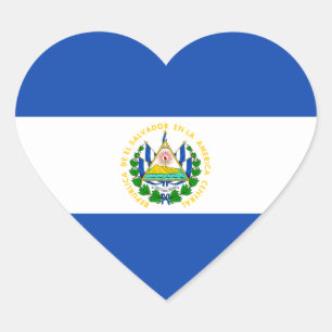 El Salvador Flag Heftsticker Herz-Aufkleber