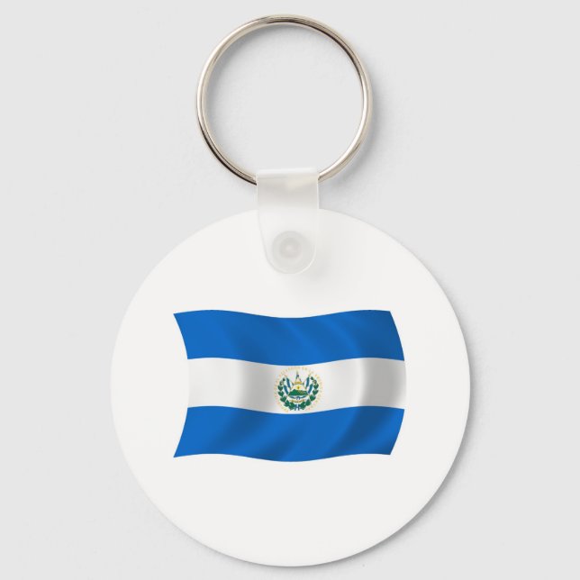 El Salvador Flag Schlüsselanhänger (Vorderseite)