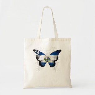 El Salvador Flag Shirt Butterfly Graphic Tragetasche