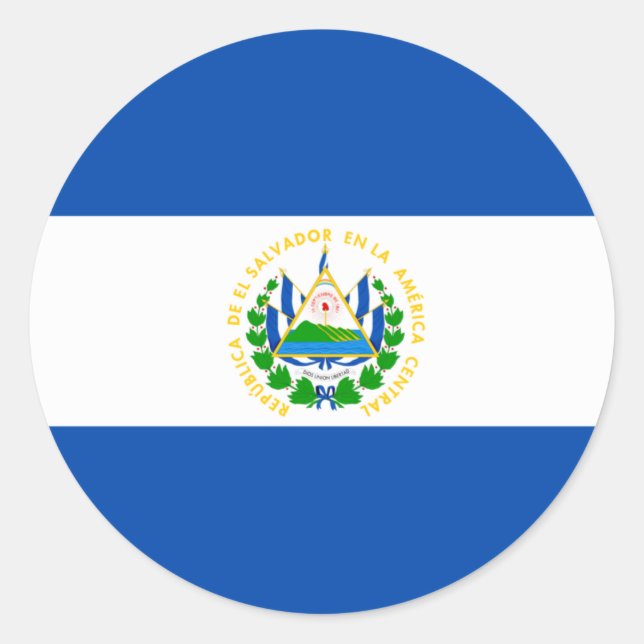 El Salvador flag Sticker (Vorderseite)