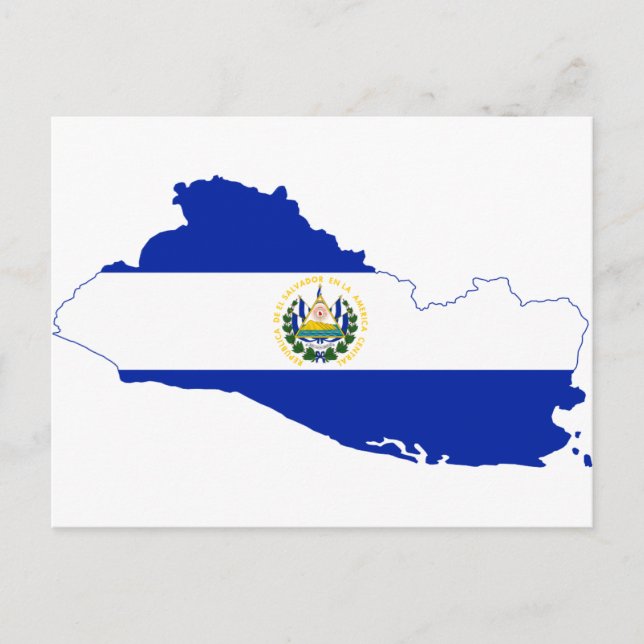 El Salvador Flag - SV Postkarte (Vorderseite)