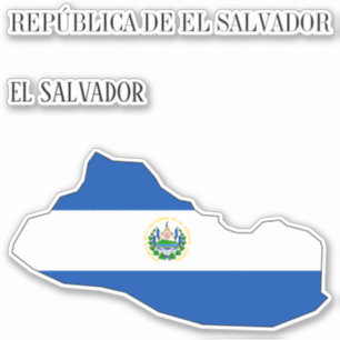 El Salvador Flagge Charming Patriotische Karte Aufkleber
