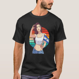 El Salvador-Flagge Salvadoraner Stolz Latino-Mädch T-Shirt
