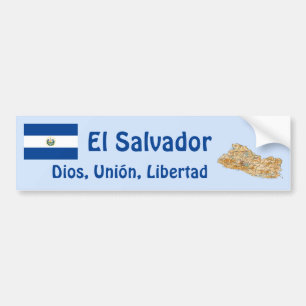El Salvador Flagge und Karte Aufkleber Autoaufkleber