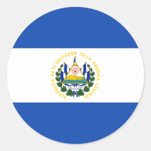 El Salvador Flaggen-Aufkleber Runder Aufkleber