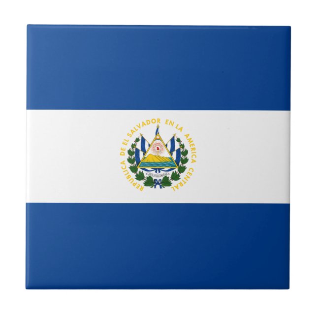 El Salvador Flaggen-Keramik-Fliese Fliese (Vorderseite)