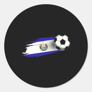 El Salvador Flaggen Trikot salvadorianische Fußbal Runder Aufkleber
